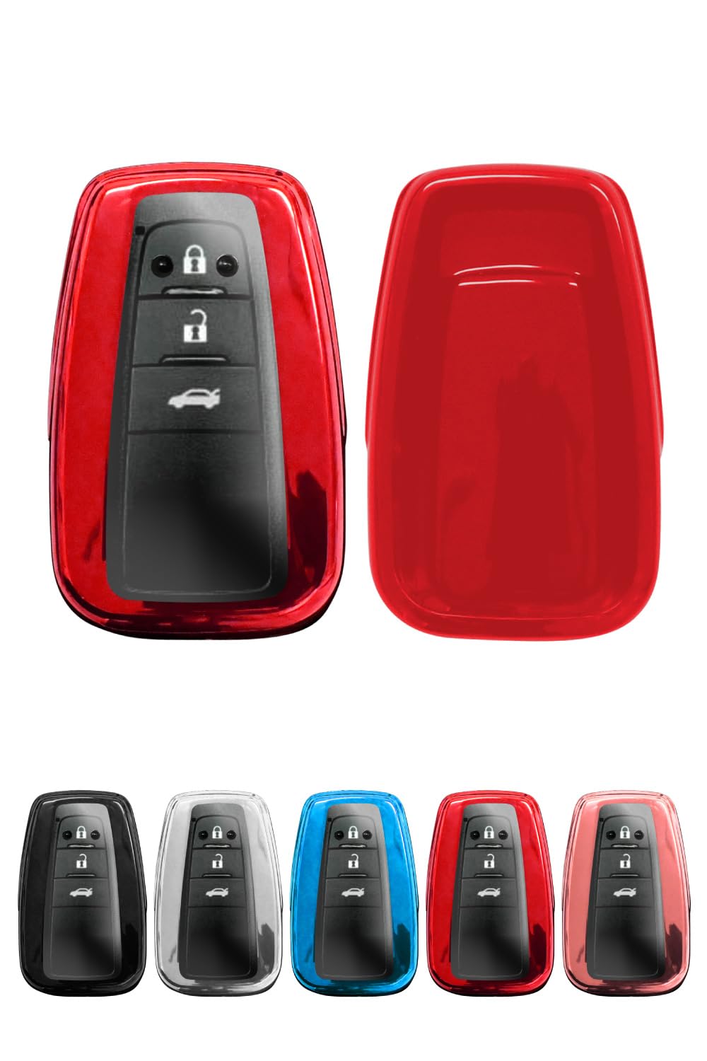 Чехол для ключа автомобиля Toyota Тип B, красный Toyota (TO11)