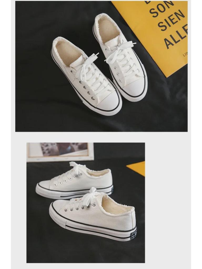 Men's Plush Canvas Shoes - Korean Casual, Versatile, Warm, Sneakers for Fall & Winter (N01)