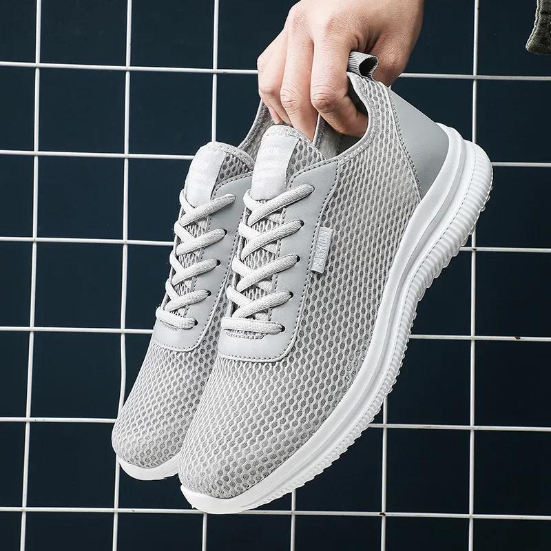 MAEDEF Summer Lace-up Mesh Shoes Men Sneakers Lightweight Men's Casual Shoes Walking Footwear Tenis Masculino Zapatillas Hombre