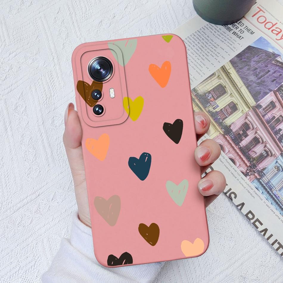 

For Xiaomi 12 Pro Lite Ultra Phone Cases Butterfly Cat Heart Liquid Silicone Camera Protection Shell Cover For Xiaomi12 Bumper Xiaomi 12