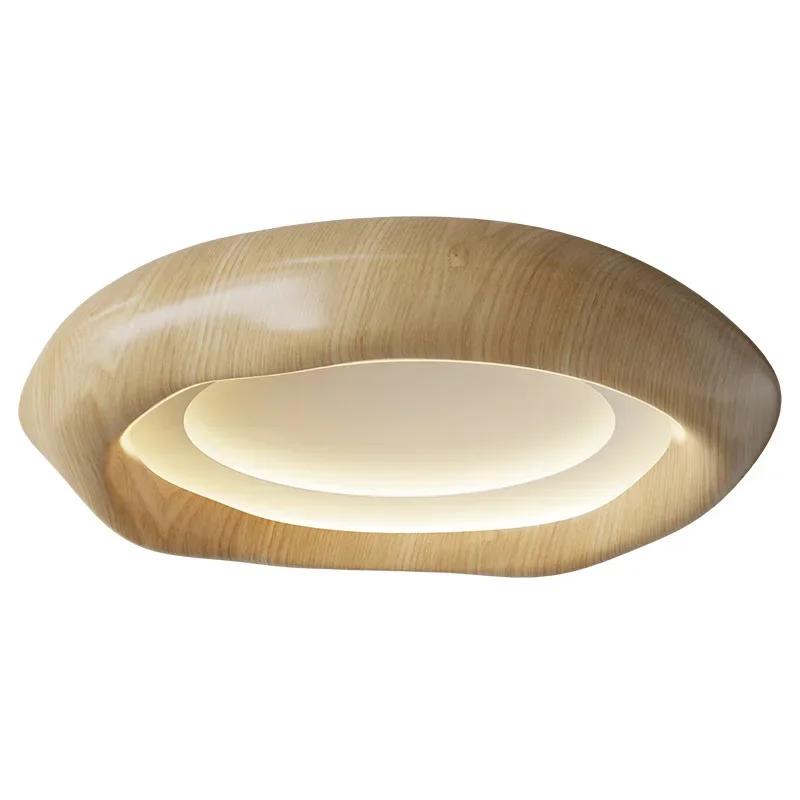 Creative Walnut ceiling lamp Wood Log ceiling light for Bedroom Study room Full Spectrum Eye Protection Ceiling Light