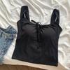 Weuiean Camisole with Wide Halter One Size Fits Most Women's 2-Way Cups, Straps, Ribbon, Neck, Wireless, (Black) LCBX-68