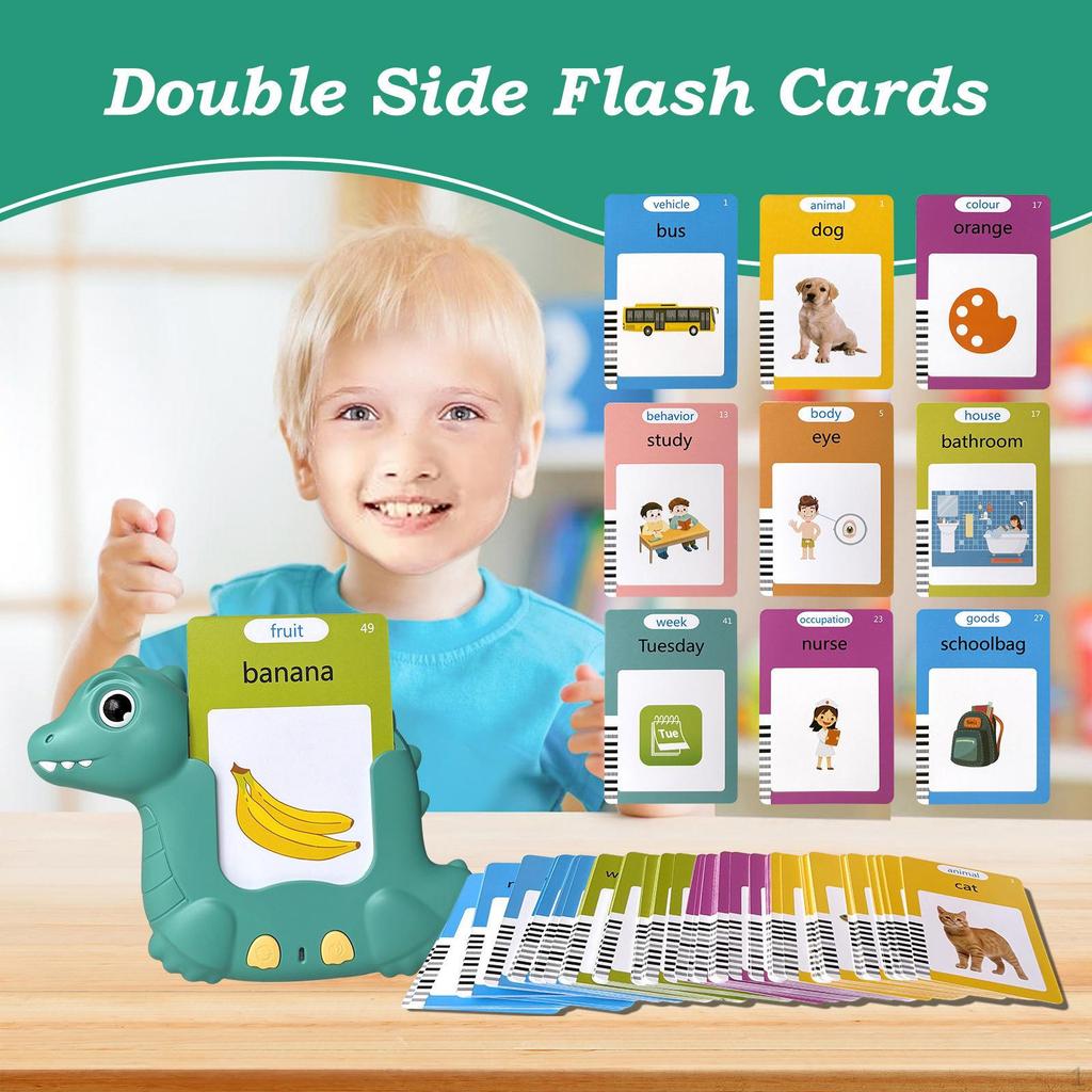 English Talking Flash Cards Early Education Learning Activities Interactive Portable Sensory Toy for