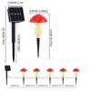 Solar Powered Starry Mushroom Lawn LED String Lights