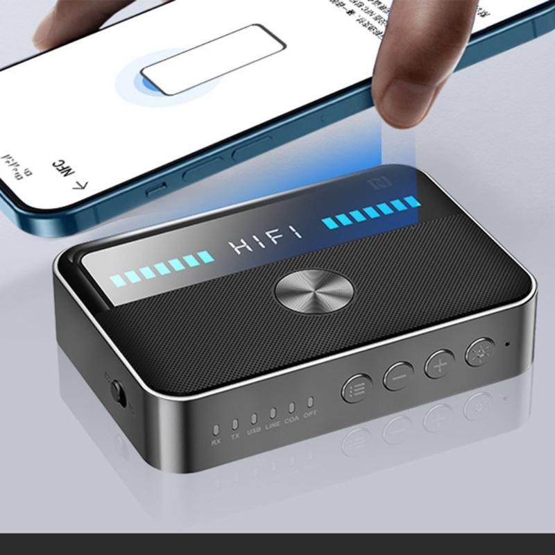 Bluetooth-compatible Adapter with 5.3 Chip, Display, Long Battery Music Receiver for Devices