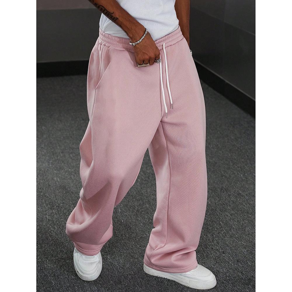 Men's Joggers Sweatpants Loose Fit Straight Leg Casual Pants with Drawstring Elastic Waist American Style Comfort for Sports