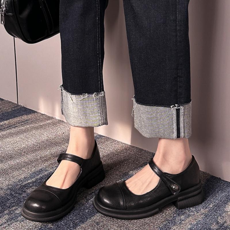 Fashion Spring 2025 Women's Mid Heels Shoes Mary Jane New Style Concise Comfortable Soft Shoes Trend Versatile Women Shoes