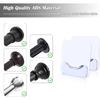 Adhesive Shower Curtain Rod Holder, 4 Pcs Tension Rod Holders, No Drilling | Invisible Rod Retainer, Transparent Wall Mount Holder for Shower Curtain