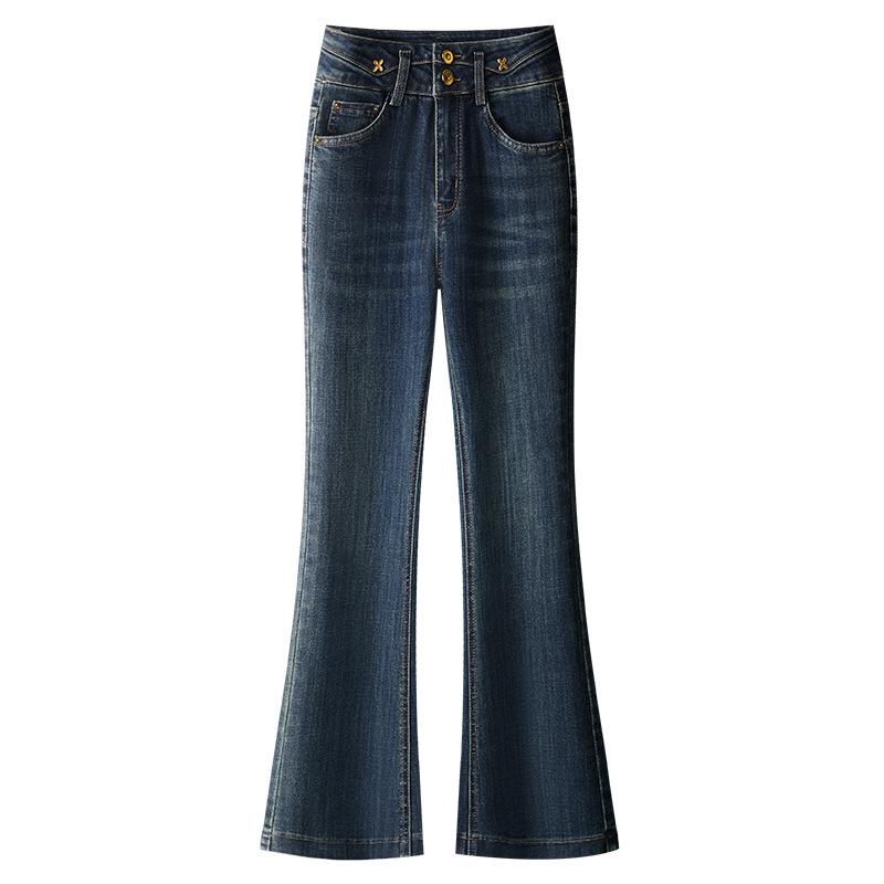 

Women s High-Waisted Slimming Micro-Flare Jeans - 2024 Spring/Autumn Style M