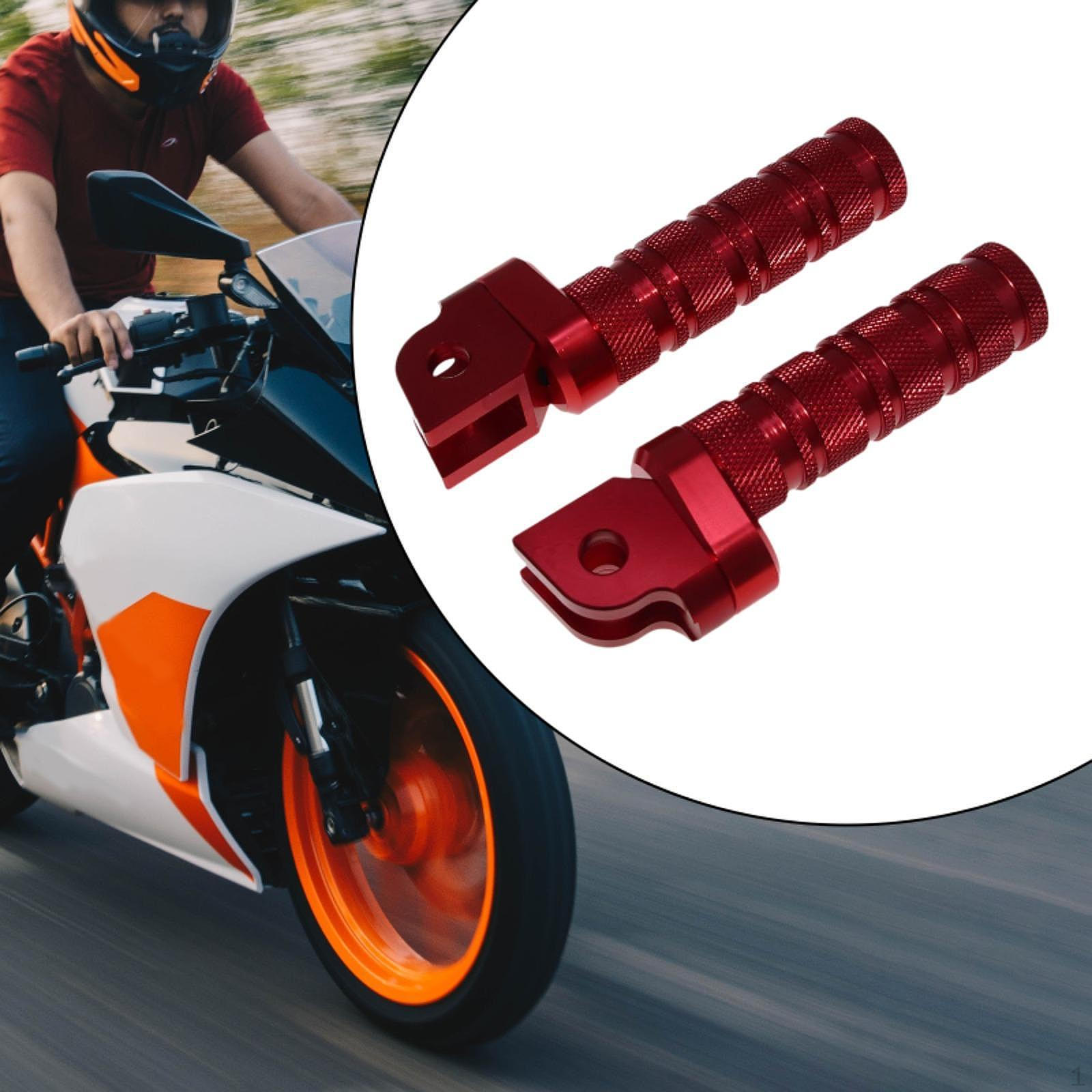 

1 пара педалей для мотоцикла, простая установка, прочные сменные подставки для мотоцикла красный