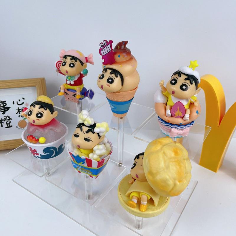 Dim Sum Time Xiaoxin Figure Cartoon Anime Crayon Xiaoxin Doll Tide Play Model Car Tabletop Ornament Gift