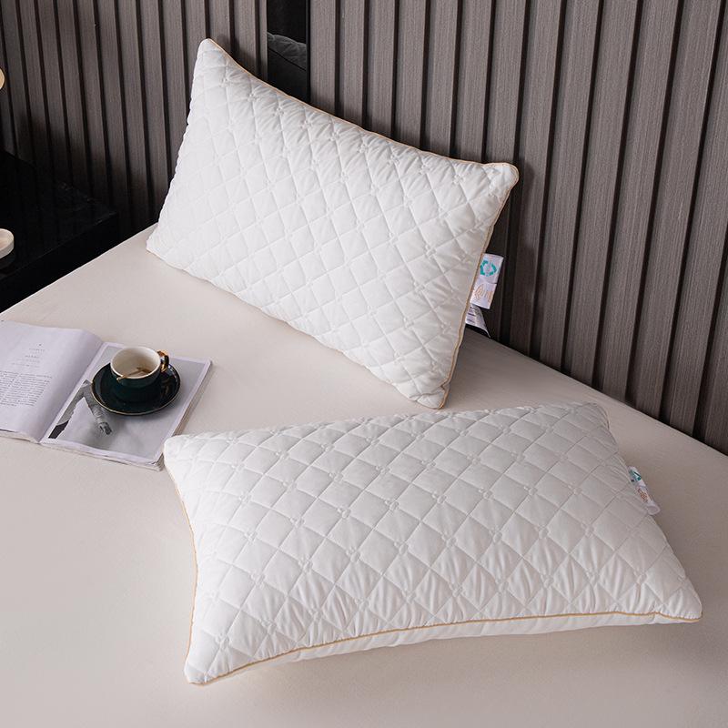 Pure Color Pillow - White Medium-Low Support Pillow for Dorms & Couples