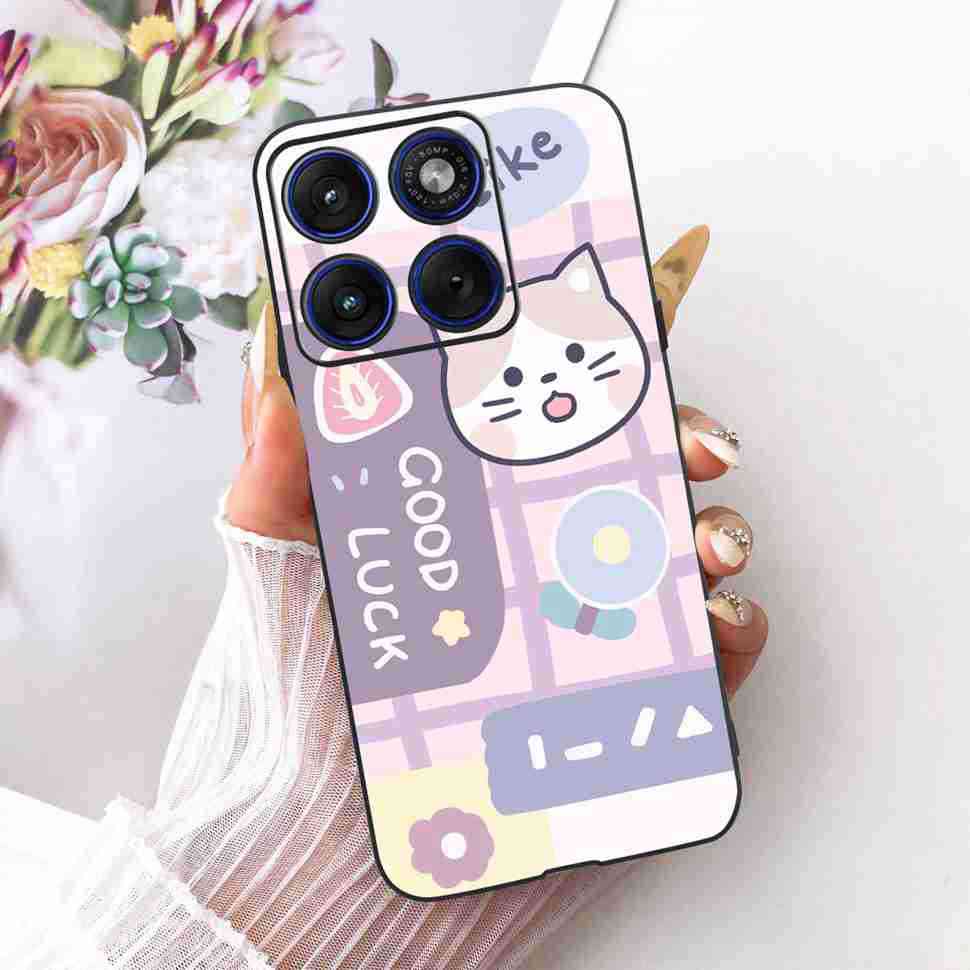 Lovely Cat For Motorola Edge 70 Case Cover Soft Silicone Phone Case For Motorola Edge70 Edge 70 5G Back Cover Bumper
