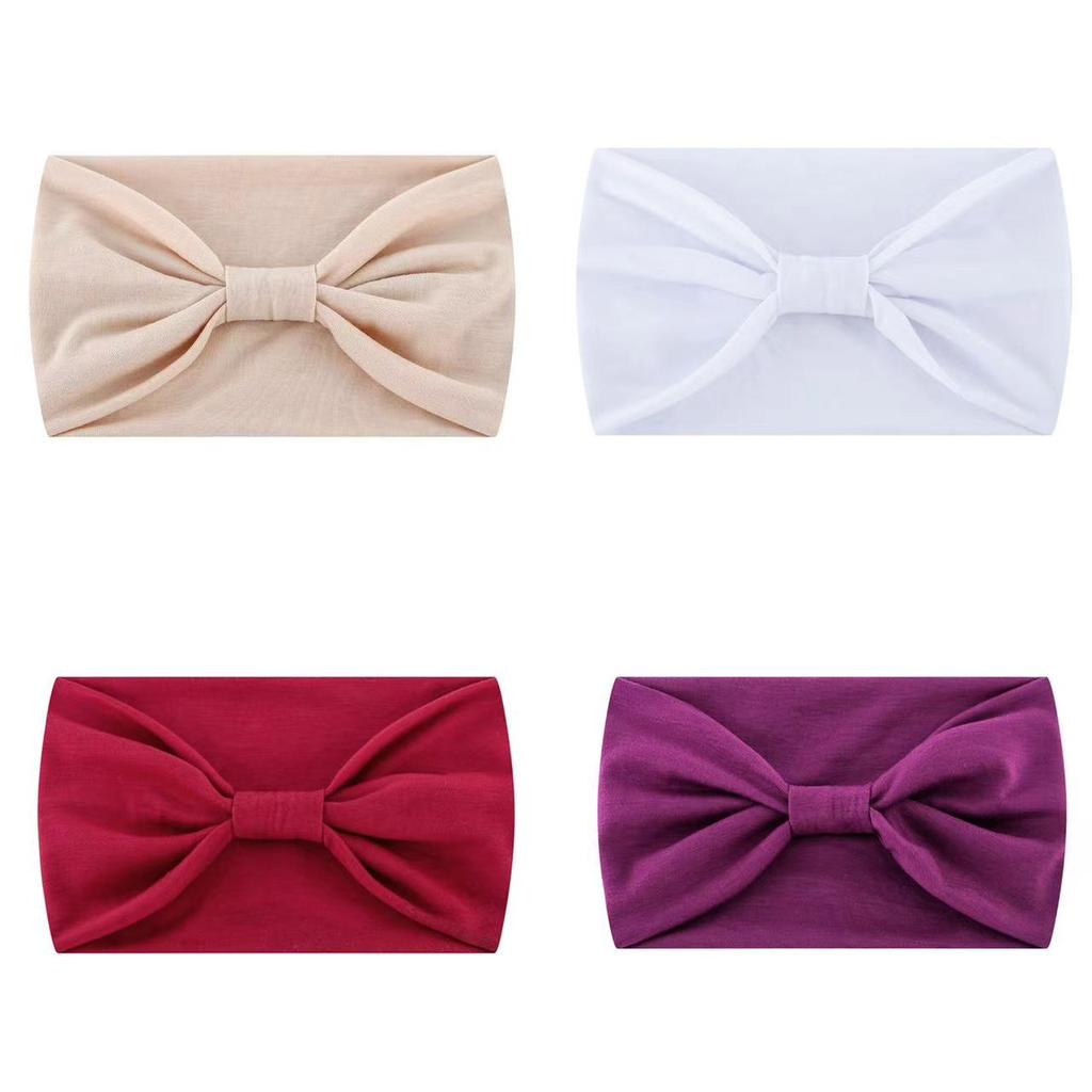 Solid Wide Headband Women Hair Accessories Bowknot Turbans Head Band Wash Face Make-up Sports Running Yoga Headbands
