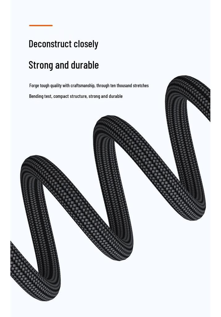 100W L-Shaped 6A Fast Charging Data Cable for Huawei & Xiaomi Android Devices