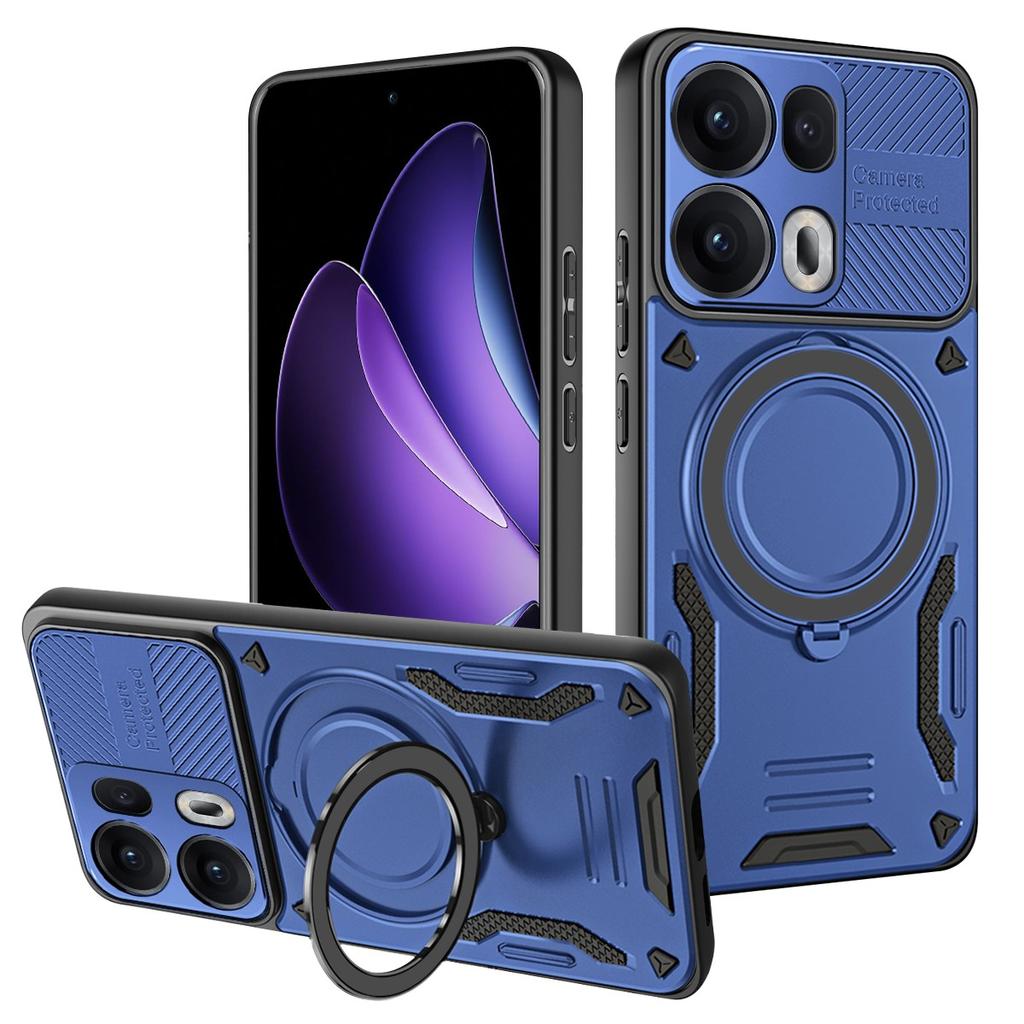 Für Oppo Reno13 Pro 5G Magnetische Hülle Stoßfeste TPU + PC Handy-Rückseite mit Ständer