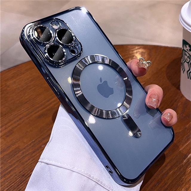 

Для iPhone 15 Pro Max Розкішний Magsafe Магнітний Гальванічний Рамковий Чохол для Телефону Для iPhone 11 12 13 14 15 16 Plus Захисна Кришка Об єктива for iphone13 Pro(6.1 )