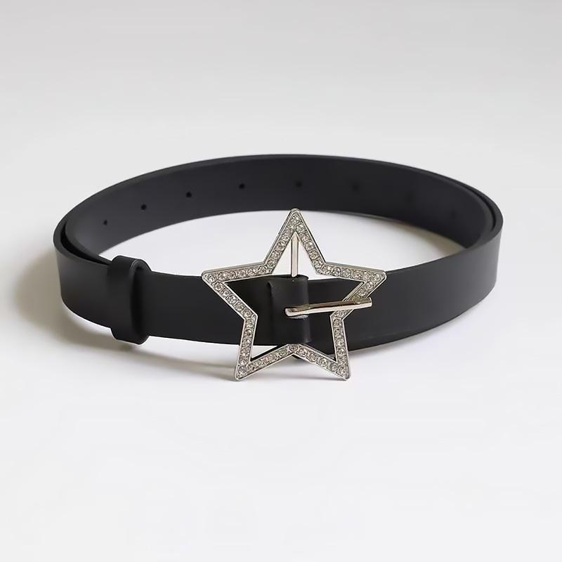 Zomer tide star riem Europese en spice girl roze riem dames jeans 100cm zwart