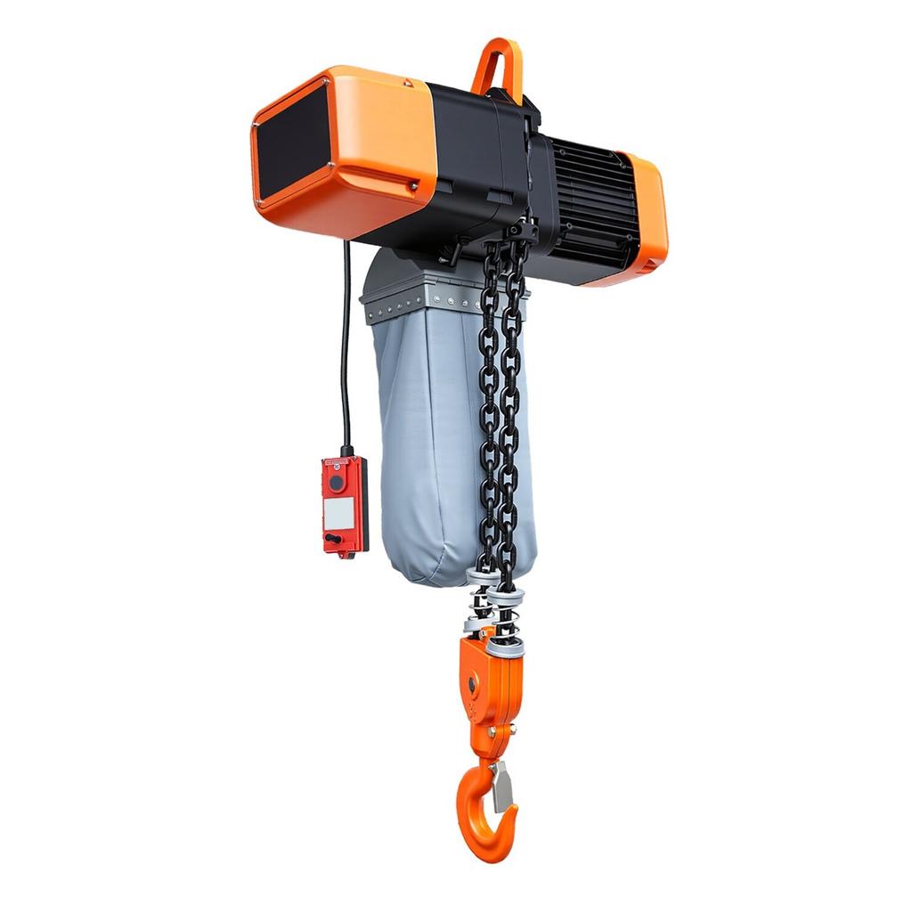 5000 Kg Electric Chain Hoist, 9.1 M Lifting Height, Three-Phase Overhead Crane with 100 M Wireless & 8.2 M Wired Remote Control, Double G100 Chain