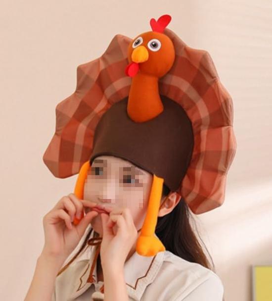 DOKiDOKi Turkey Bird Cute Moe Cosplay Transformation Hat Christmas Party Mask Headwear Plush Kigurumi Skit Halloween Swan Peacock 3723