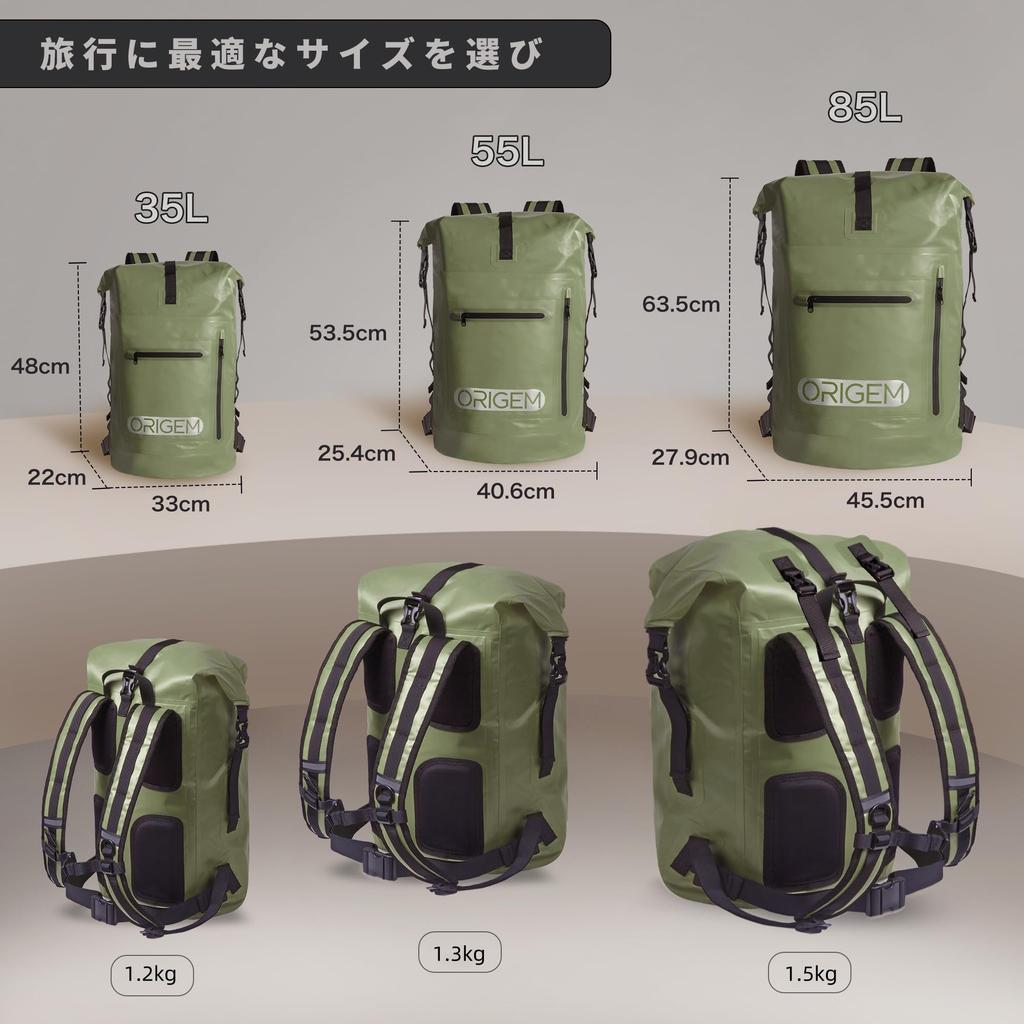 Dry Bag Waterproof Bag Large Capacity Fully Waterproof Backpack New Material Foldable Waterproof Dustproof 3 Colors Mountaineering Travel Hiking