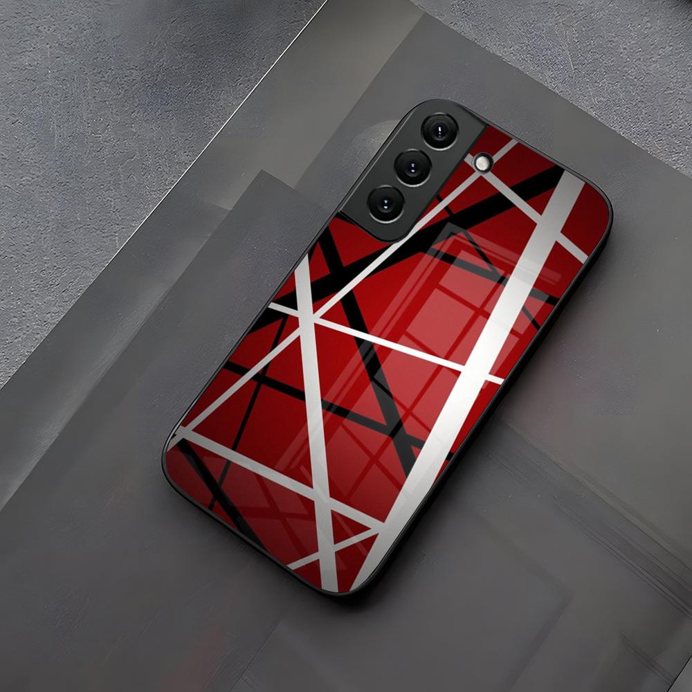 Eddie Van Halen Graphic Guitar Phone Case Glass For Samsung Galaxy S23 S24 S21 S25 S22 S20 Ultra Fe Plus A55 A15 A14 Coque
