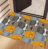 Tappetino d'ingresso adorabile gatto cartone animato, pattern gattino colorato, antiscivolo, assorbente, per porta d'ingresso, decorazione casa