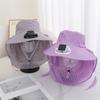 Sun Energy Rechargeable Farmer Hat With Builtin Fan For Outdoor Sun Protection And Cooling