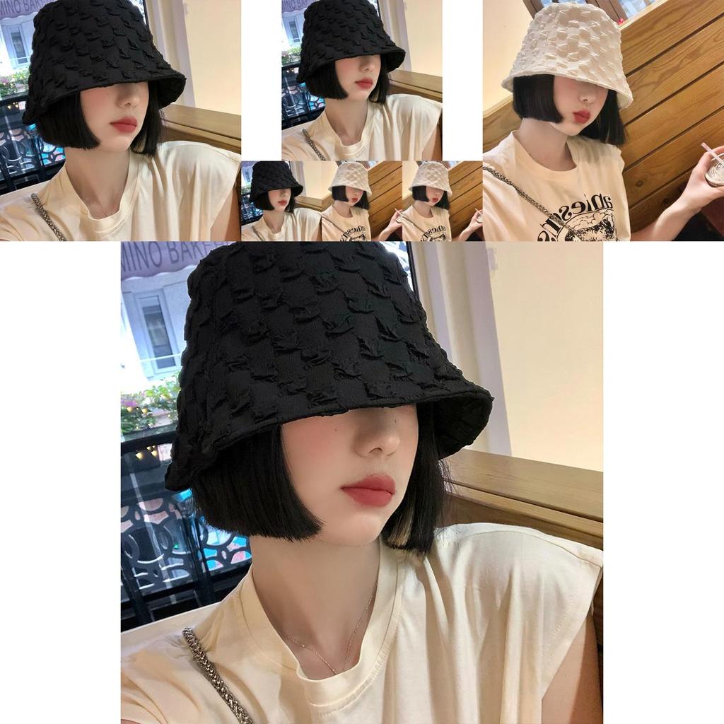 Elegant Uv Protection Fisherman Hat Womens Large Head Summer Vacation Hat