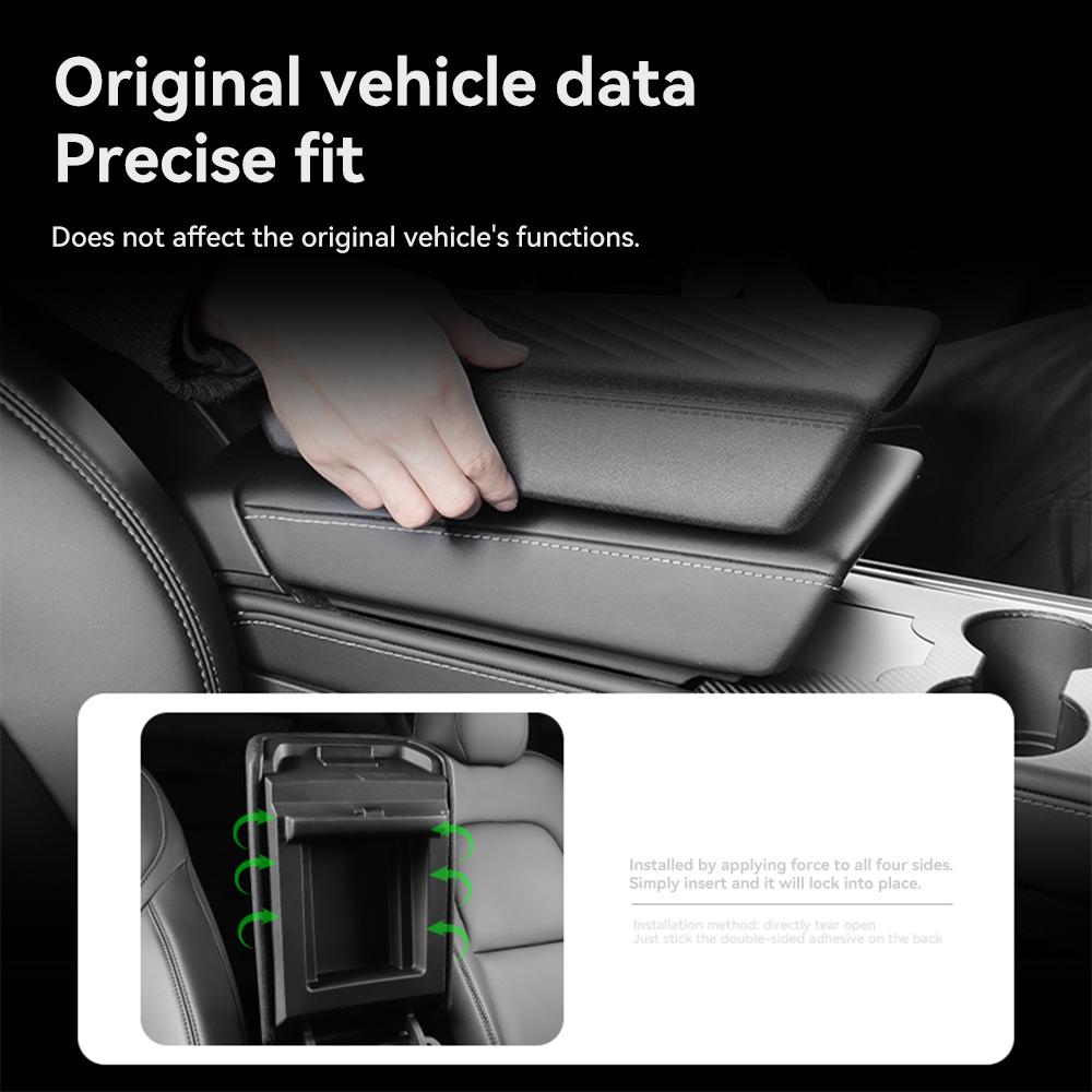 YZ for Tesla Model 3 Highland Y Juniper TPE Central Armrest Pad Soft Case Armrest Box Protective Cover Anti-scratch Accessories