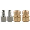 4Pack Pressure Washer Hose Connector 1/4" G Quick Coupler Male & Female
