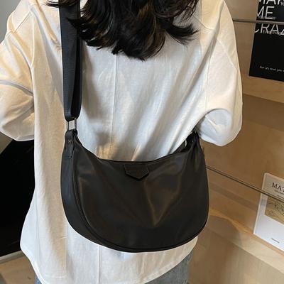 High-end Lightweight Nylon Dumpling Bag Commuter Casual Shoulder Crossbody Bag Simple Fashion Versatile Design Canvas Bag