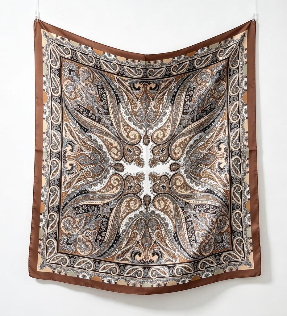 Beach sunset fashion silk scarf print 91CM silk square scarf decorative scarf scarf versatile shawl silk scarf