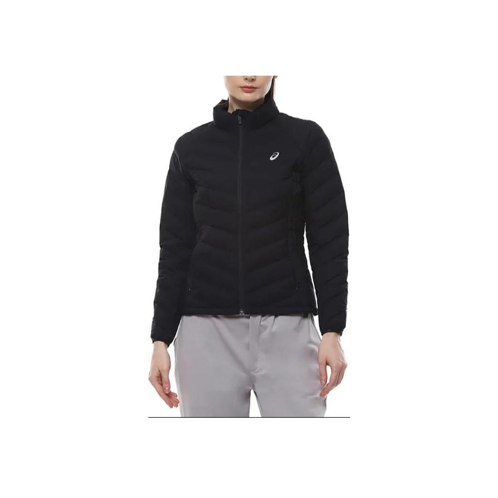 Asics Solid Color Casual Zip Collar Warm Long Sleeve Down Jacket Women outerwear Black 2032C928-001