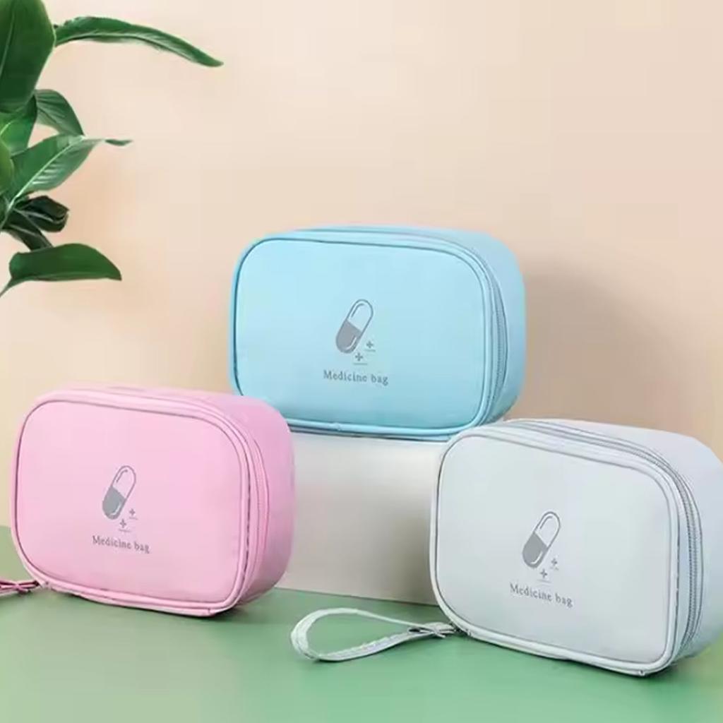 1pc Portable Medicine Bag First Aid Kit Medical Organizer Outdoor Travel Pouch, Emergency Medical Supplies Storage Case