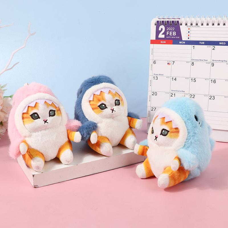 Niedliche Hai Katze Gebratene Katze Plüschpuppe Anhänger Puppe Schöne Zimmer Auto Tasche Dekoration Anhänger Eröffnung Feiertagsgeschenk