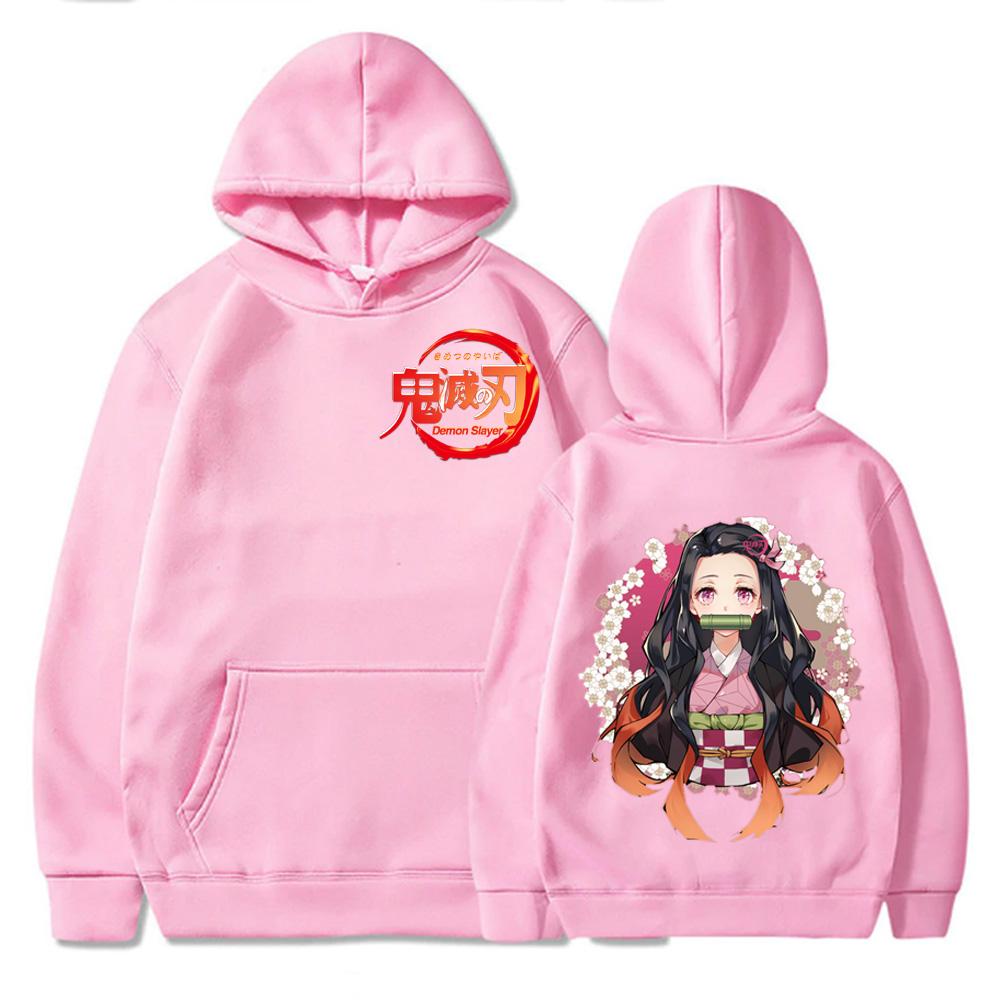 Japonský Anime Demon Slayer Logo Mikina Pulovry Muži Ženy Harajuku Manga Kamado Nezuko Kimetsu No Yaiba Oversized mikiny