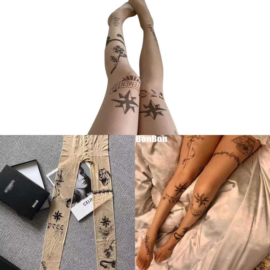 Nylon Flesh Color Stockings With Tiger Head Pattern For Summer Teens And Young Women