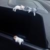5/12 Stück Mini Katzenfigur Auto Armaturenbrett Mittelkonsolen-Displayhalterung Schlafend Liegend Sitzend Kätzchen Statue Tierskulptur Ornament