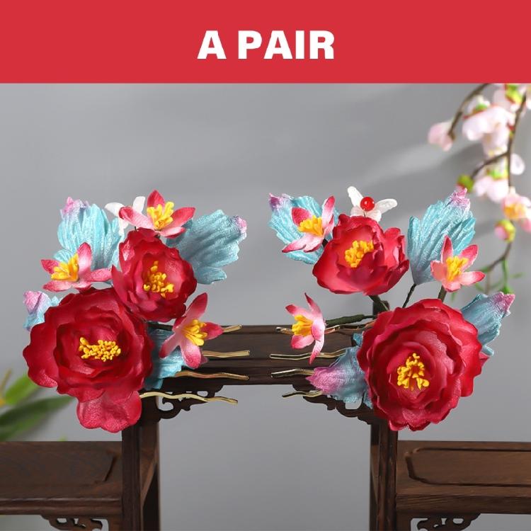 Beautiful Hairpin Chinese Traditional Costume Flower Hanbiuk Cosplay