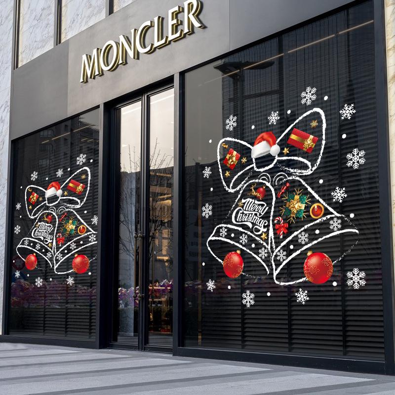 Electrostatic Snowflake Stickers for Christmas Store Décor