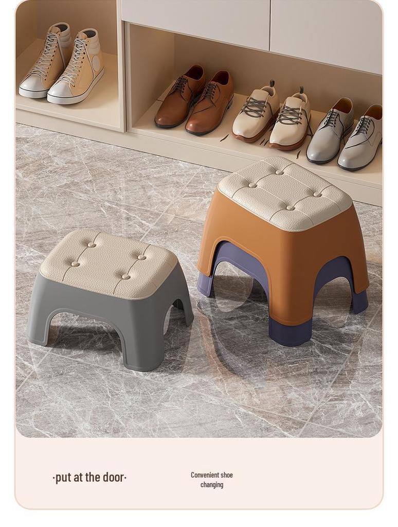 Non-Slip Bathroom Stool for Kids & Adults - Thick, Portable, Stackable, Creative Design