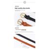 Small belt, new pattern round buckle, first layer cowhide pin buckle, thin belt, women's belt, waist belt