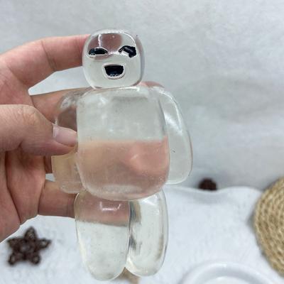 Yousheng Clear Robot Stress Relief Toy Slow Rising Smiling Robot Squeeze Toy Soft TPR Transparent Cartoon Robot Fidget Sensory Toy
