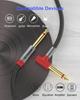 ANYPLUS mm Instrument to Elbow Guitar Line Stereo Standard Plug used for connecting 6.35 Cable, [1m] 6.35mm 6.35mm 90° Cable, pegs, tuners, guitars,