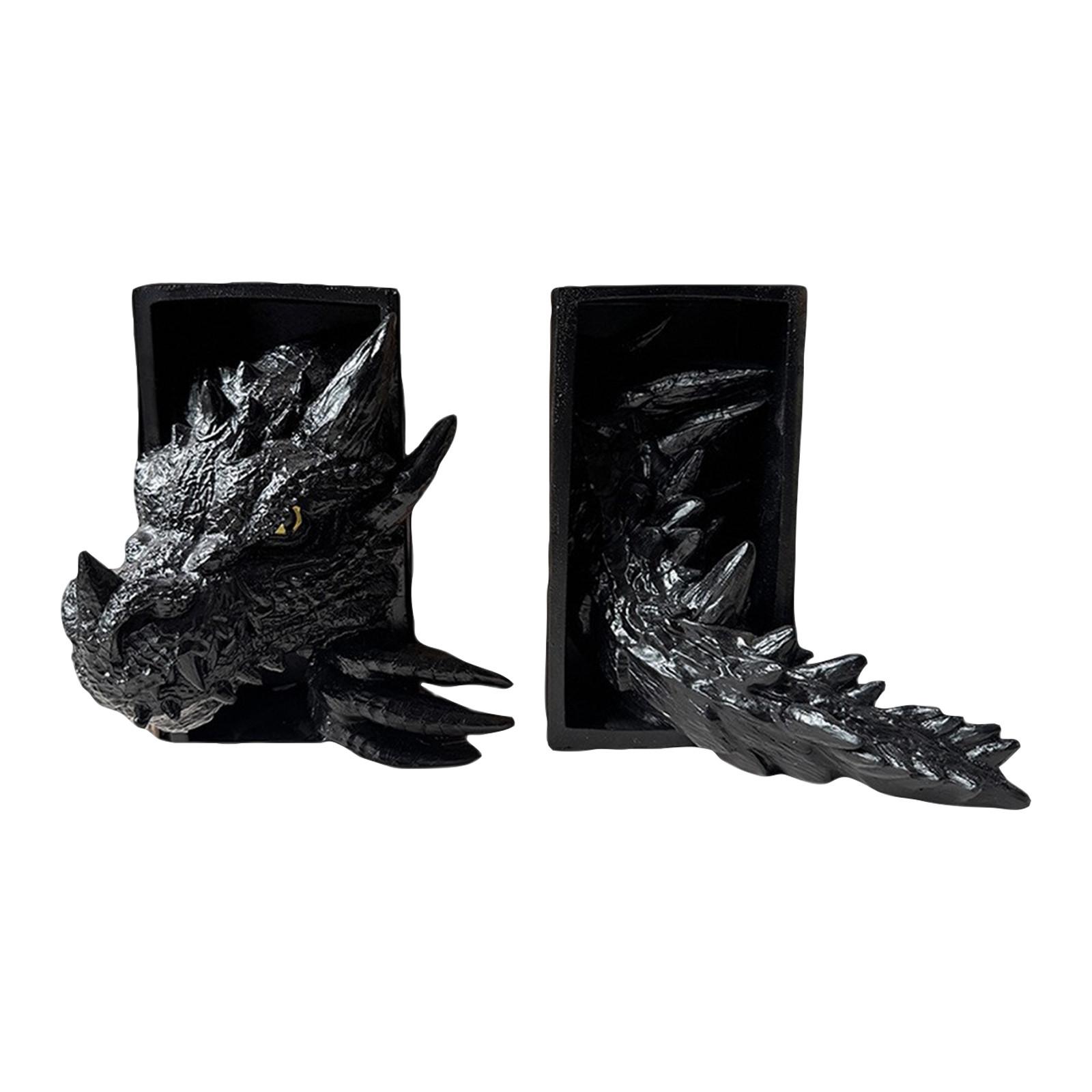 

Поделка из смолы Дракон Книга Шляпа Американский стиль Дом Книжная полка Украшения Орнаменты Дракон Уголки для книг One Size