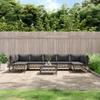 Vidaxl 8-Cz. Garden Lounge Set, With Cushions, Anthracite