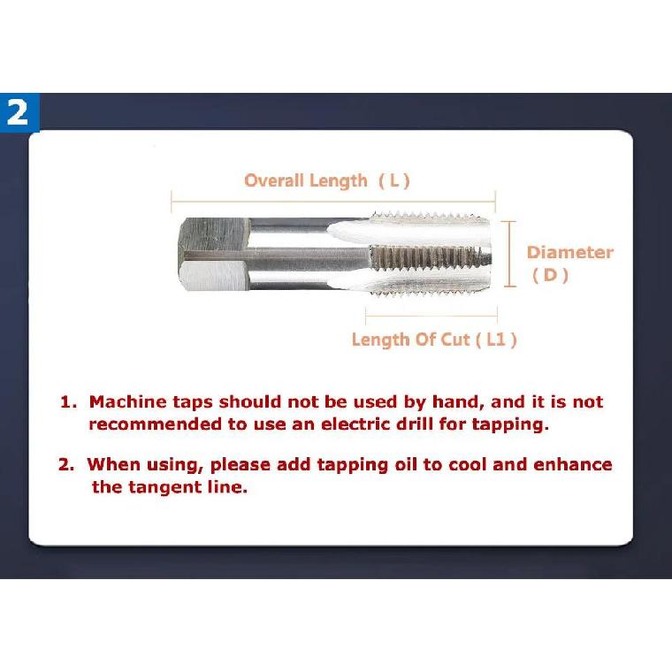 HSS Pipe Tap 1/16 1/8 1/4 3/8 1/2 3/4 1.1/4 1.1/2 1inch 2inch Metric Screw Tap Thread Tools G ZG Z RP RC NPT PT BSP NPSF NPTF Thread Lock3