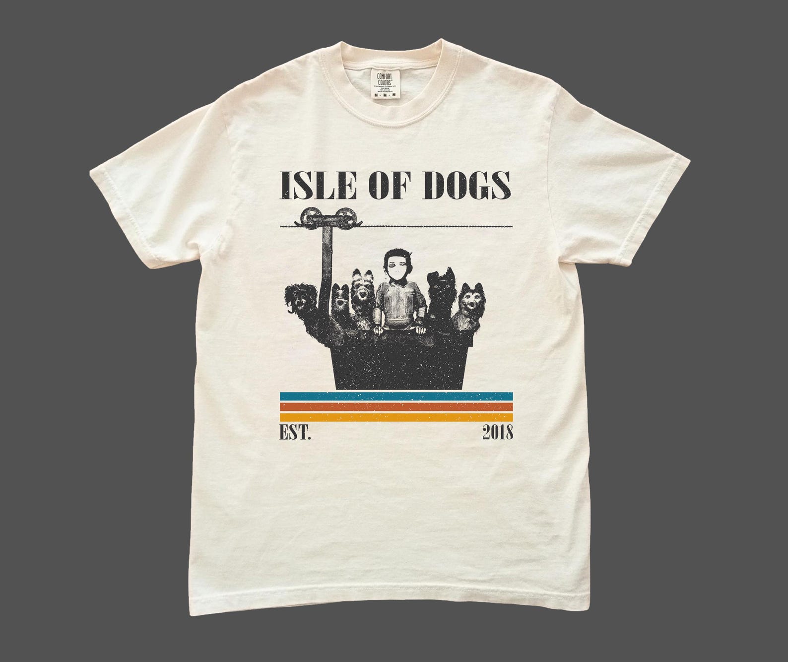 Isle of Dogs Movie T shirt - Comfort Colors Vintage Style 3XL