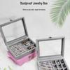 Velvet Jewelry Box with Multiple Compartments – Portable and Elegant